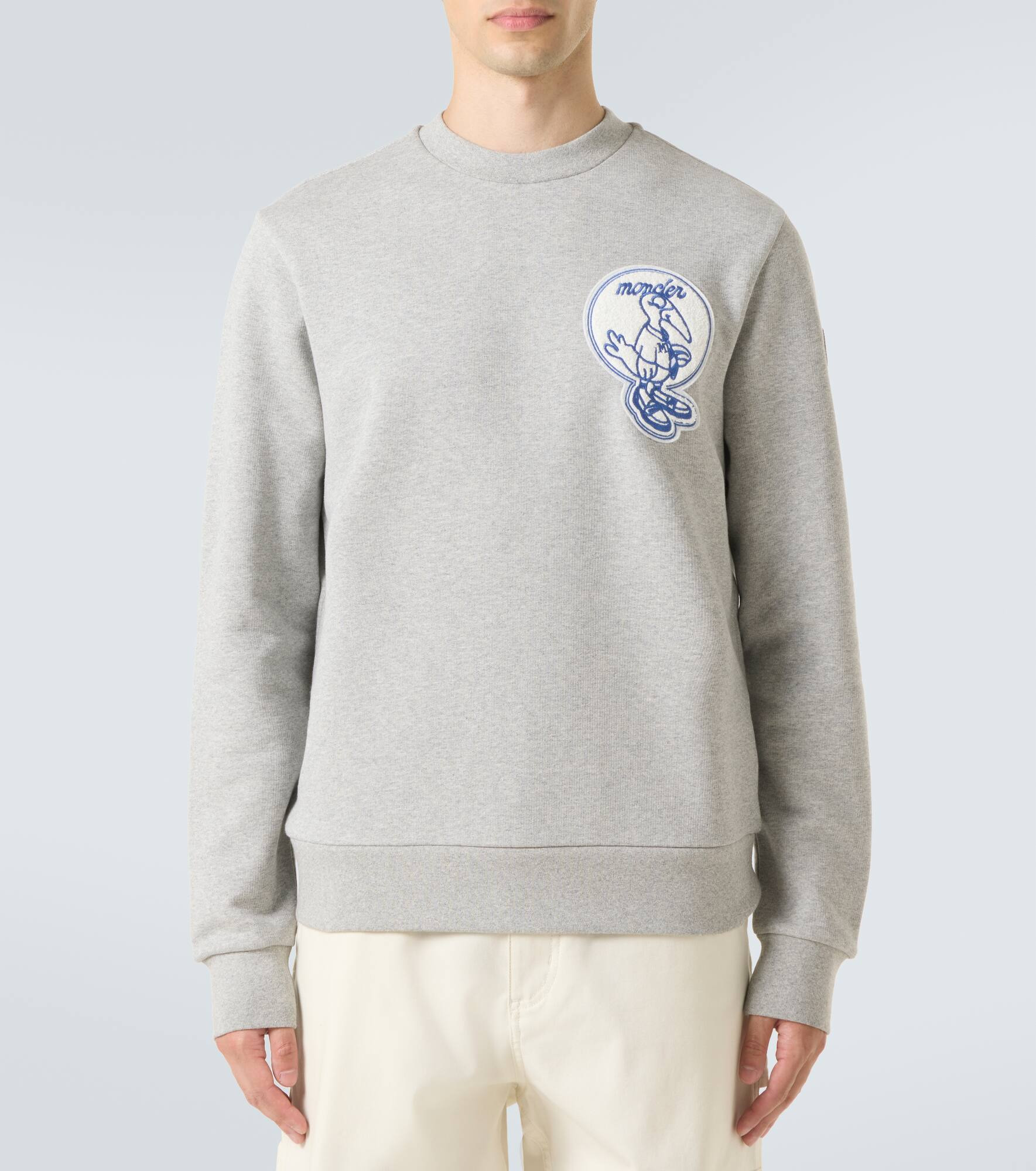 Patch-appliqué cotton fleece sweatshirt - 3