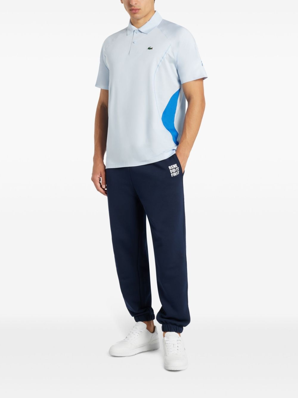 slogan-embroidered elasticated track pants - 2
