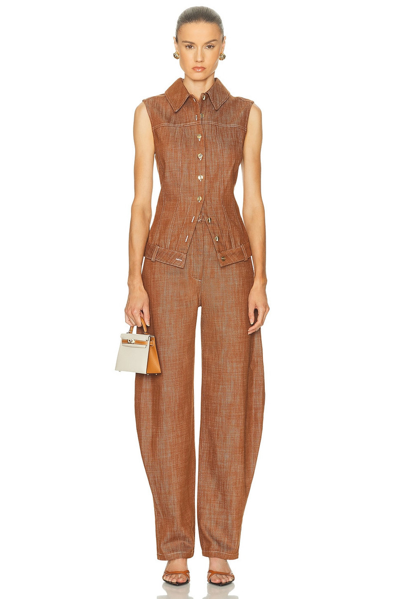MATTHEW BRUCH Collared Button Down Vest outlook