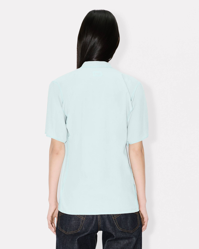 Loose kimono shirt in stone bleach chambray 4