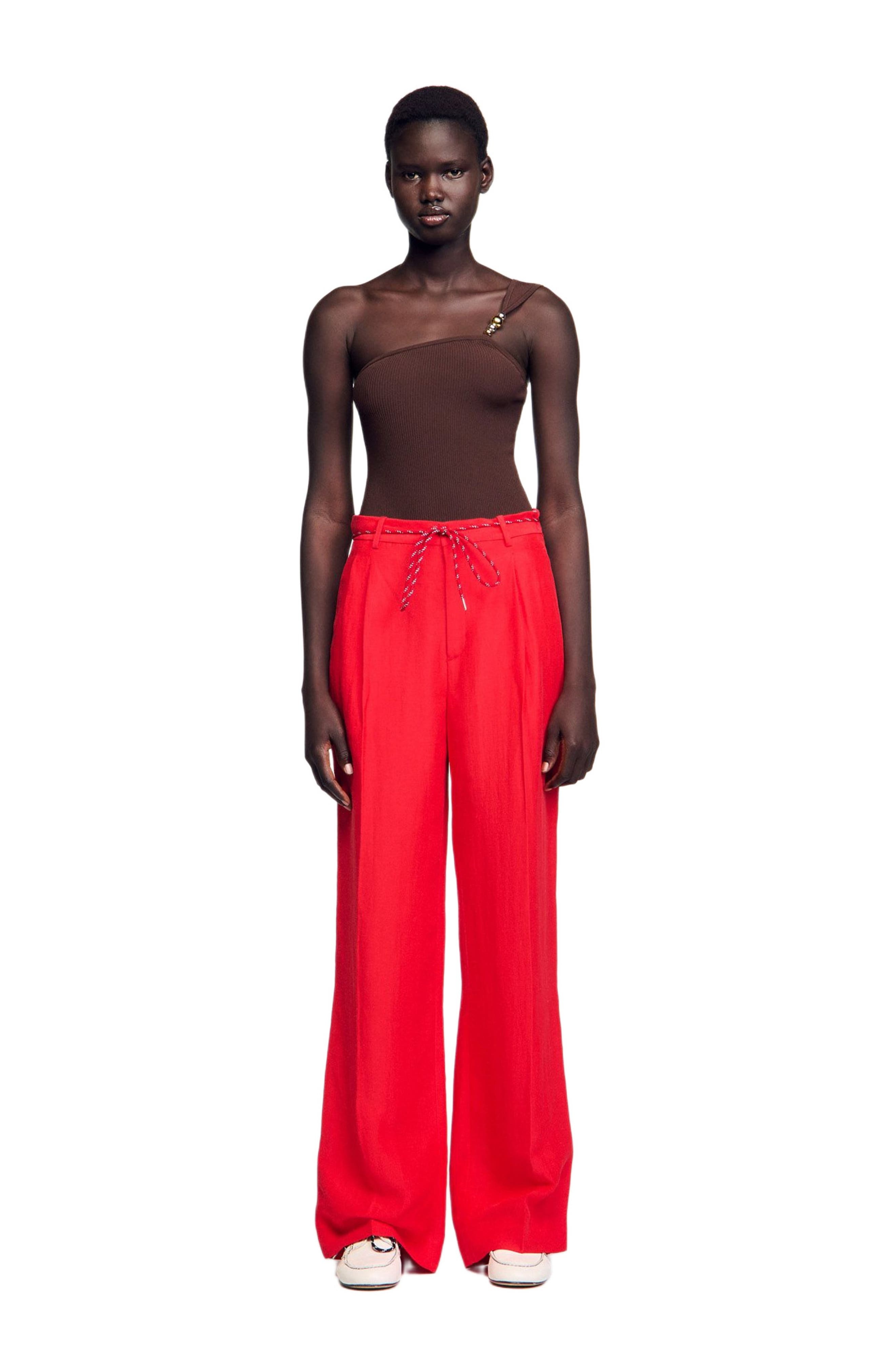 SANDRO Drawstring trousers in Red at Nordstrom - 3
