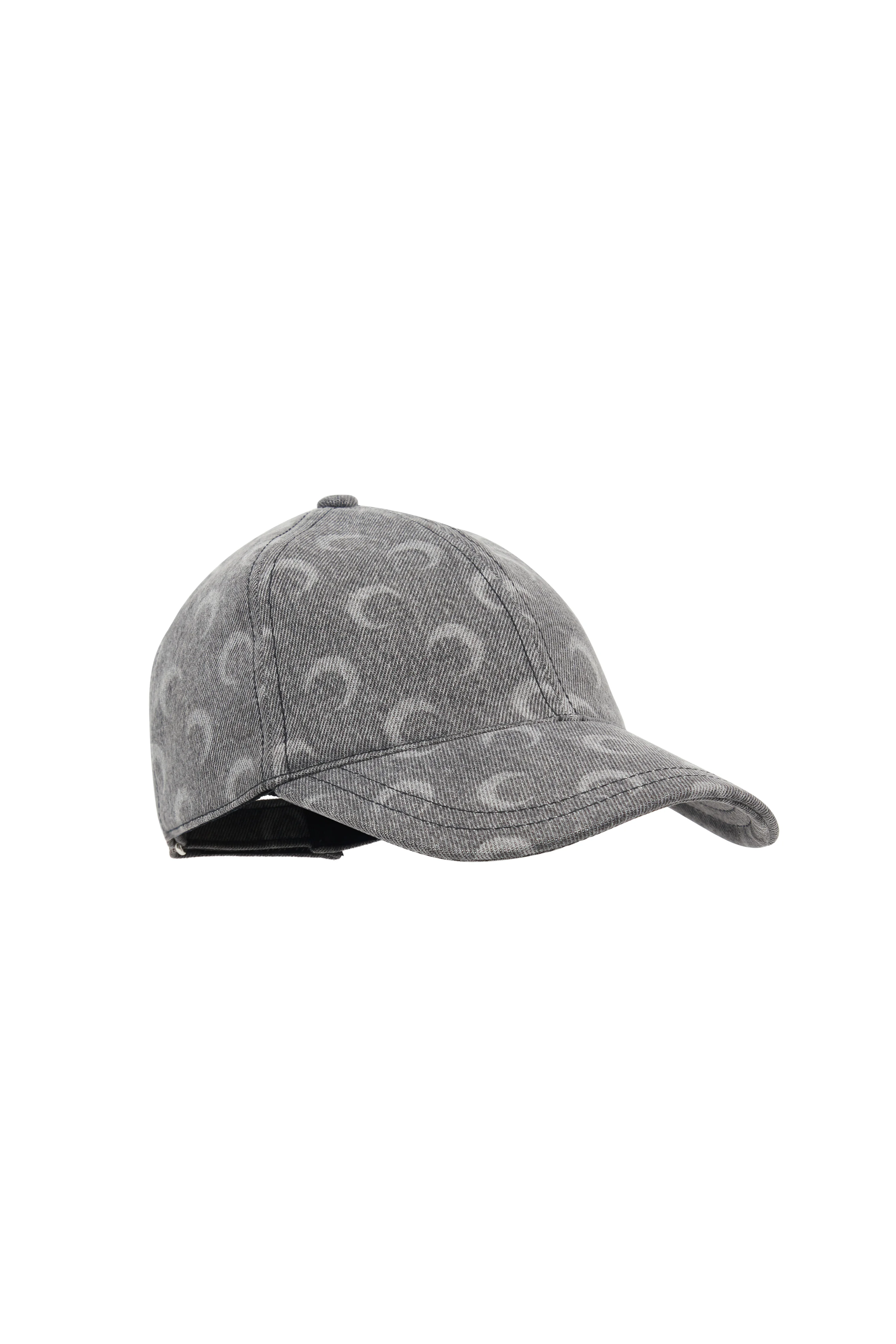 Moon Laser Grey Wash Denim Baseball Cap - 1
