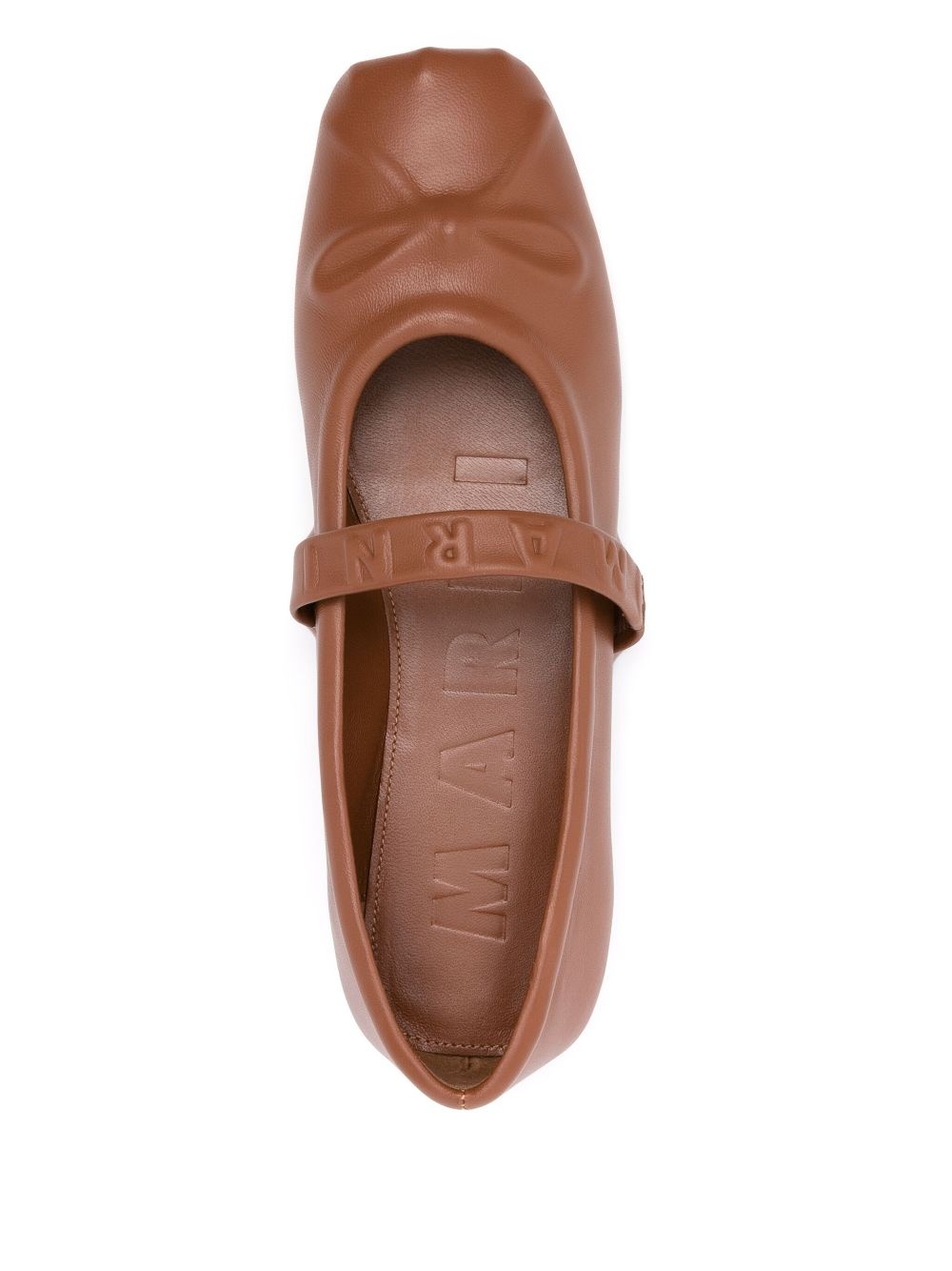 logo-embossed ballet flats - 4