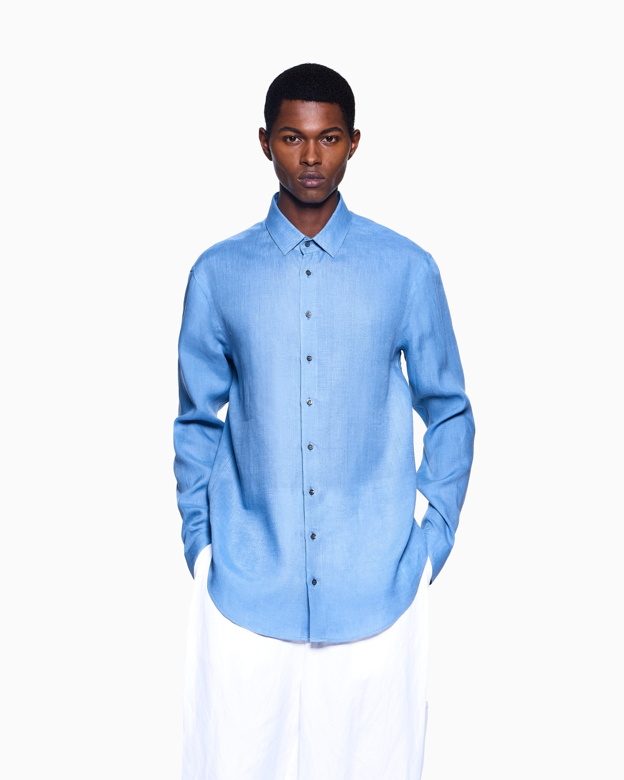 REGULAR-FIT SHIRT IN LINEN - 4