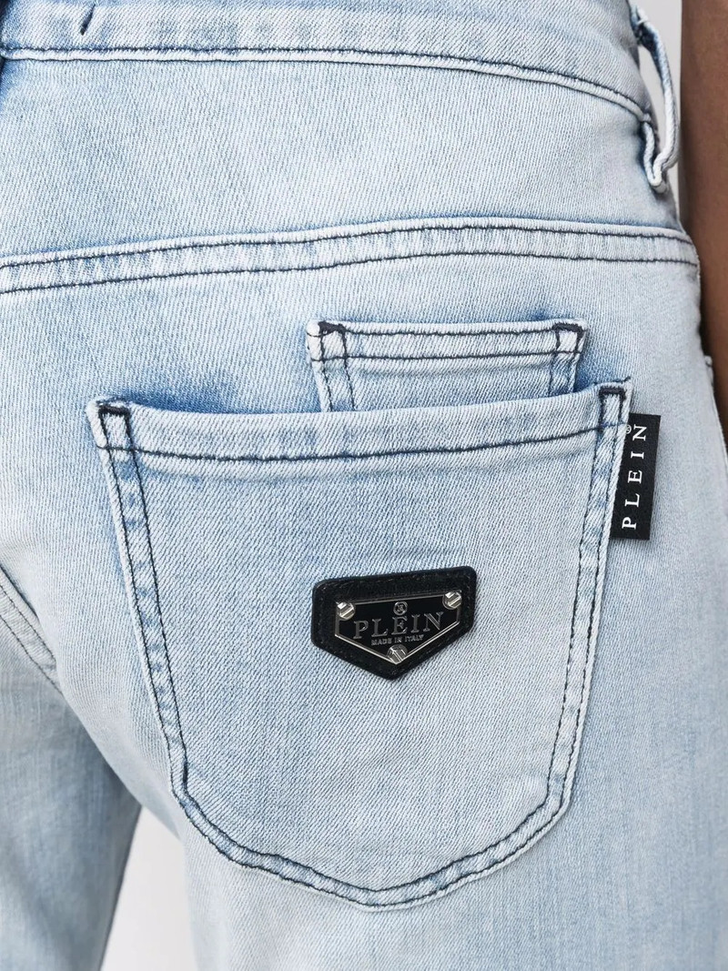 logo-plaque slim-cut jeans 5