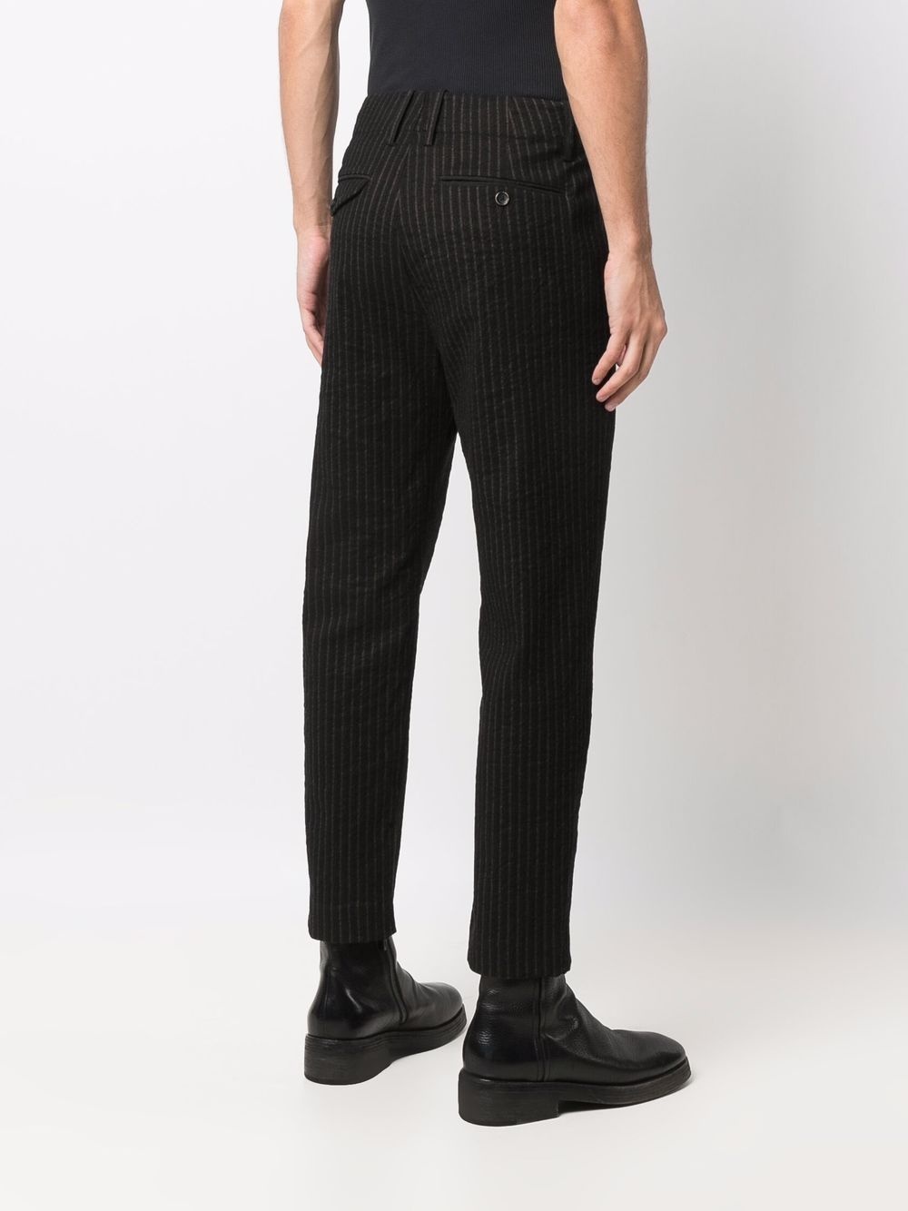 pinstripe-print cropped trousers - 4