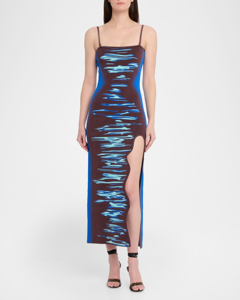 PH5 Iris Wavy Side-Slit Midi Dress outlook