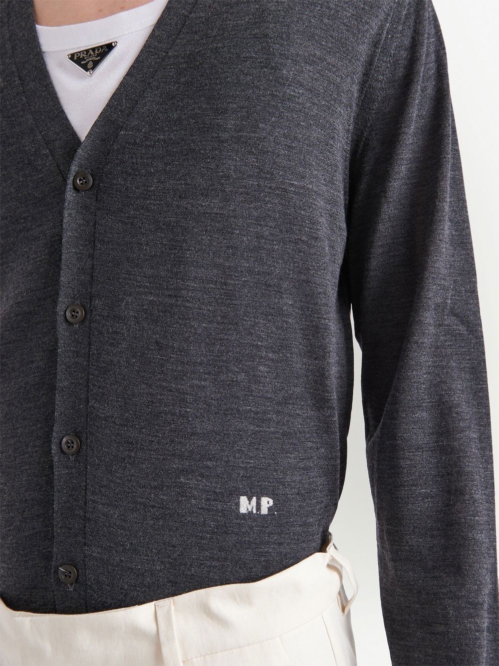 fine-knit V-neck cardigan - 4