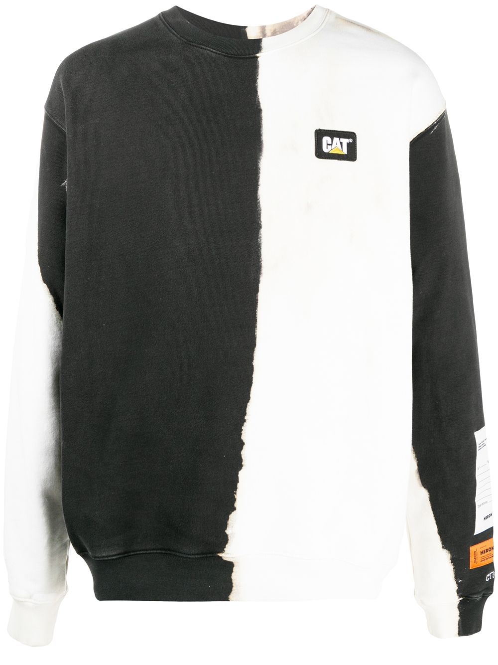 long sleeve two-tone sweater - 1