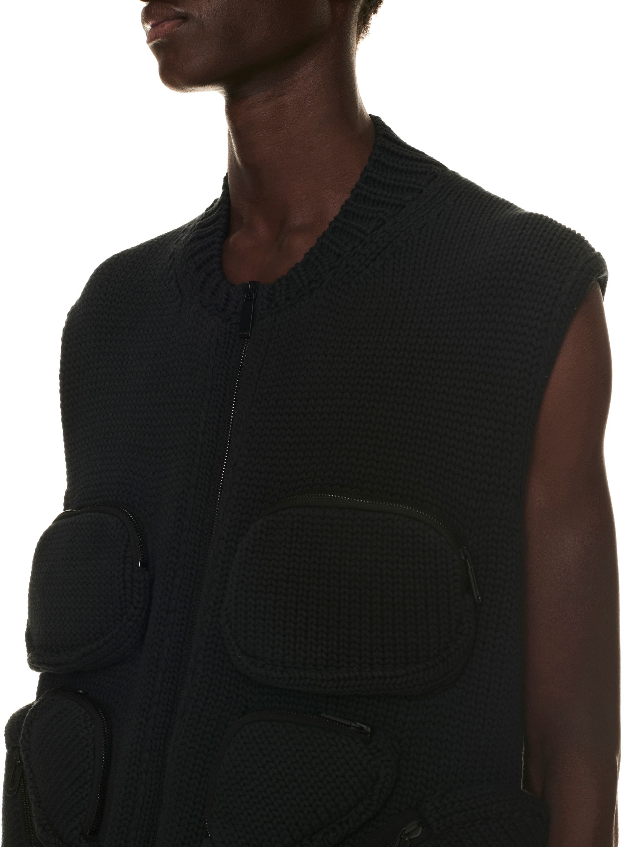 Multipockets Knit Gilet - 5