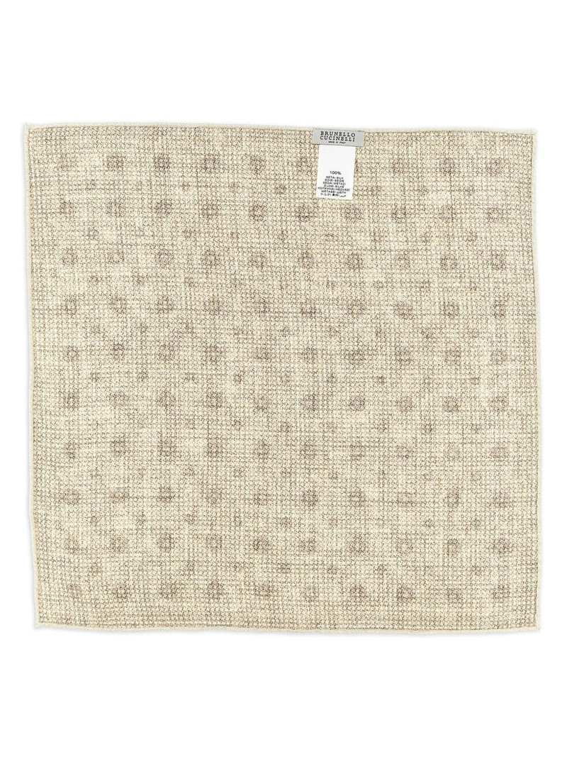 Brunello Cucinelli geometric-print pocket square outlook
