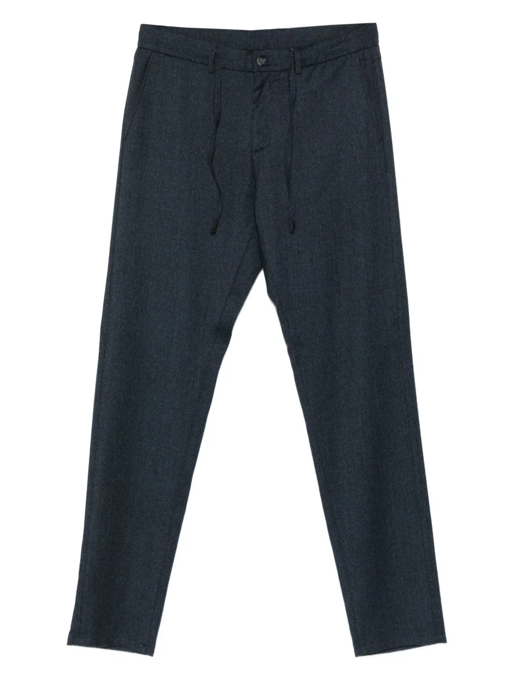 drawstring wool trousers - 1