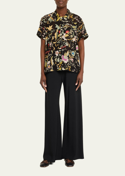 BODE Heirloom Floral Button Down Silk Shirt outlook