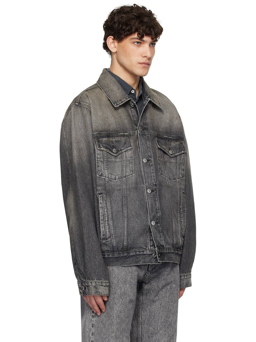 Gray Bold Denim Jacket - 2