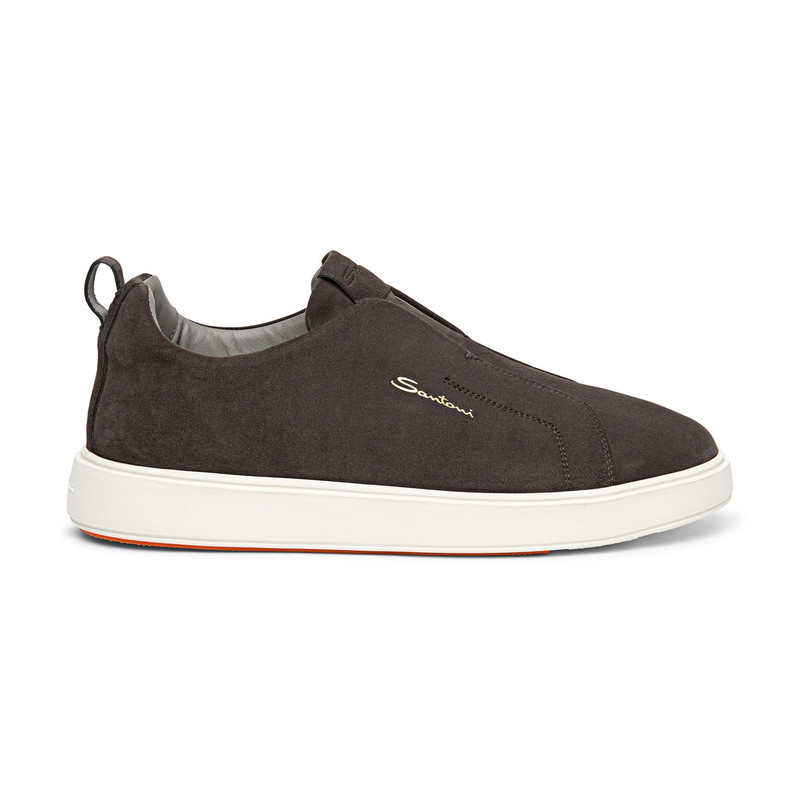 Men’s grey suede slip-on sneaker 1