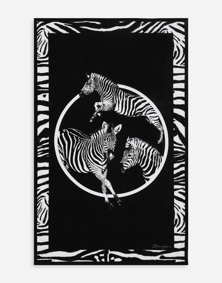 Zebra-print terrycloth beach towel - 2