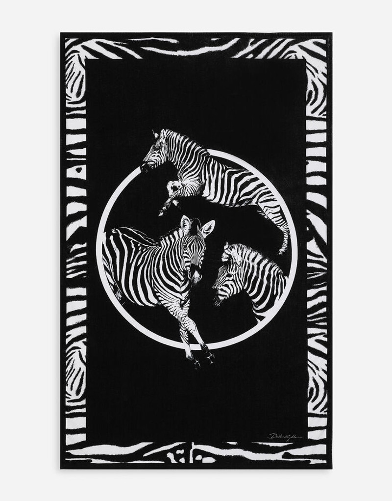 Zebra-print terrycloth beach towel 2
