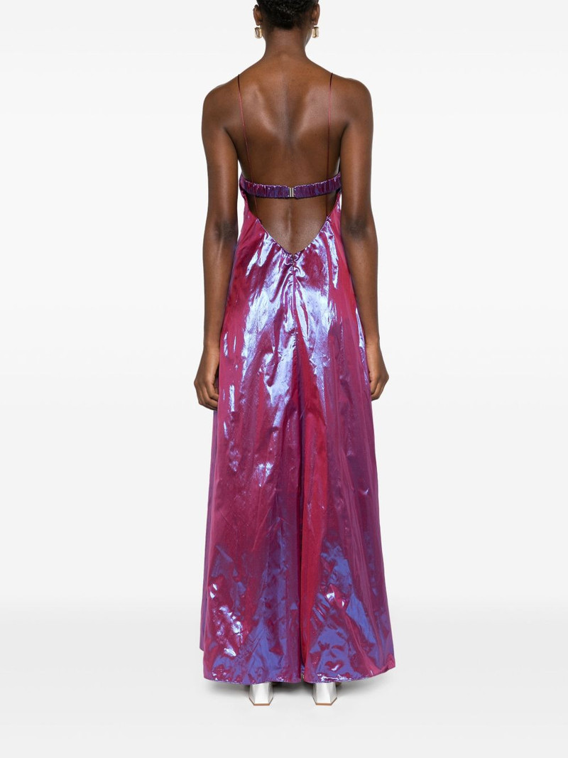 sweetheart-neck lamé gown 4