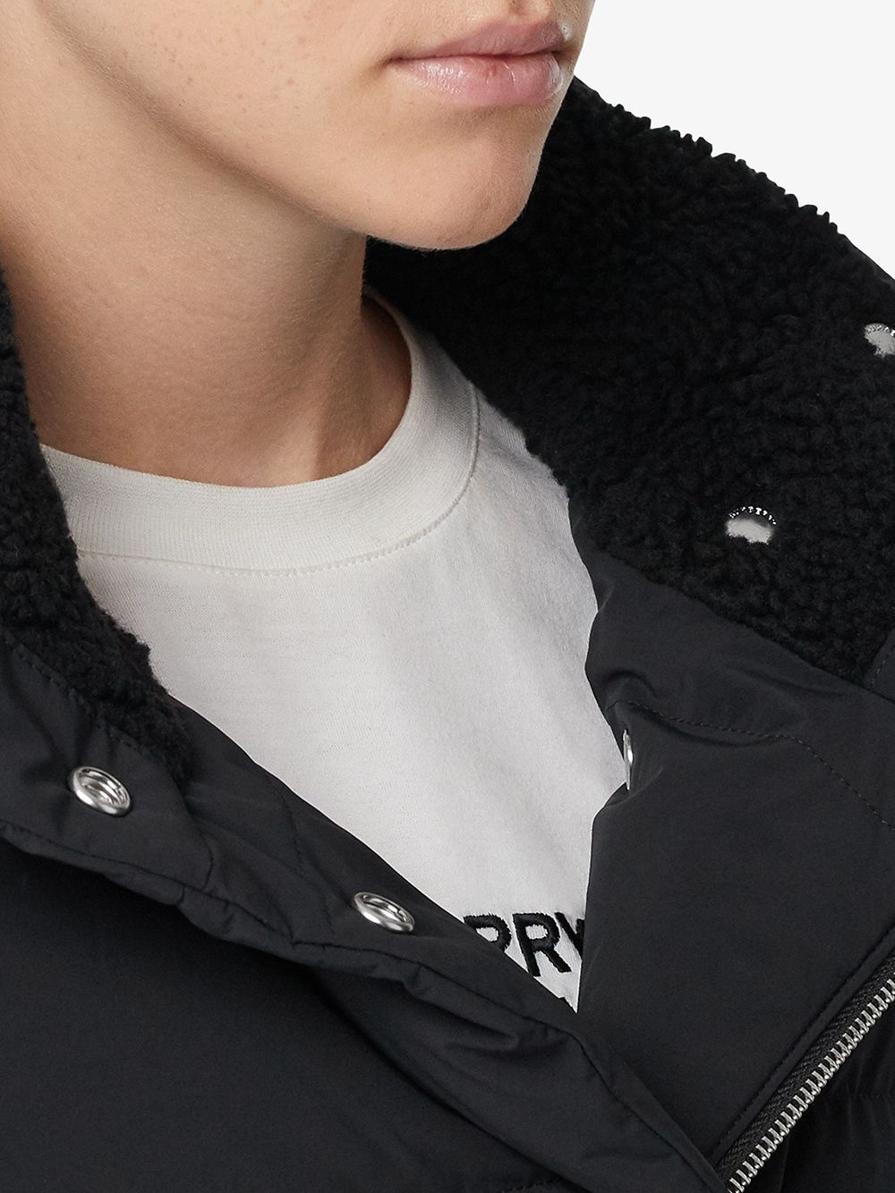 logo belted puffer jacket - 5