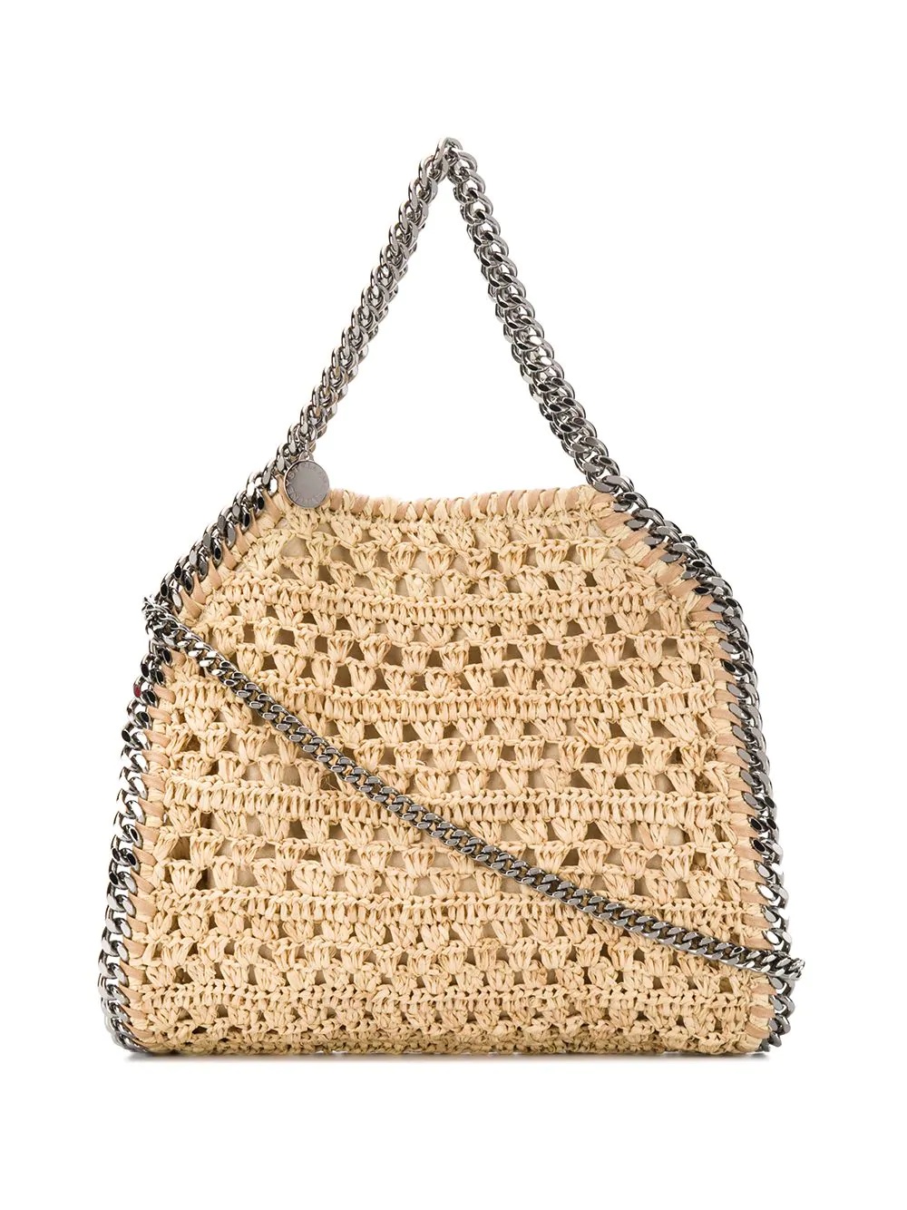 Falabella woven raffia tote - 1