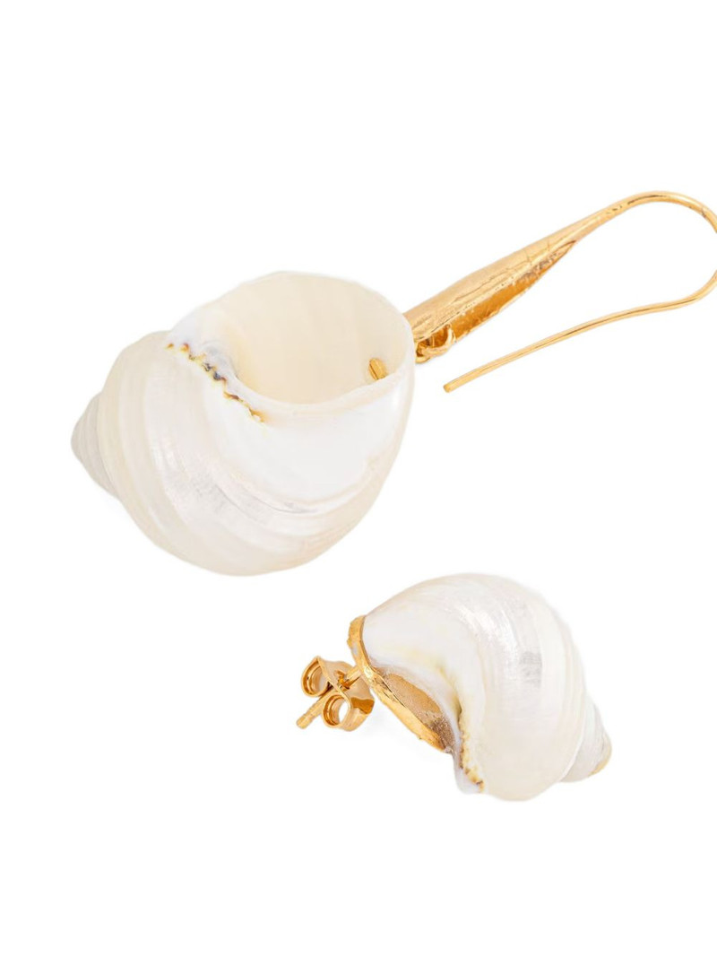 forte_forte shell-motif drop earrings outlook