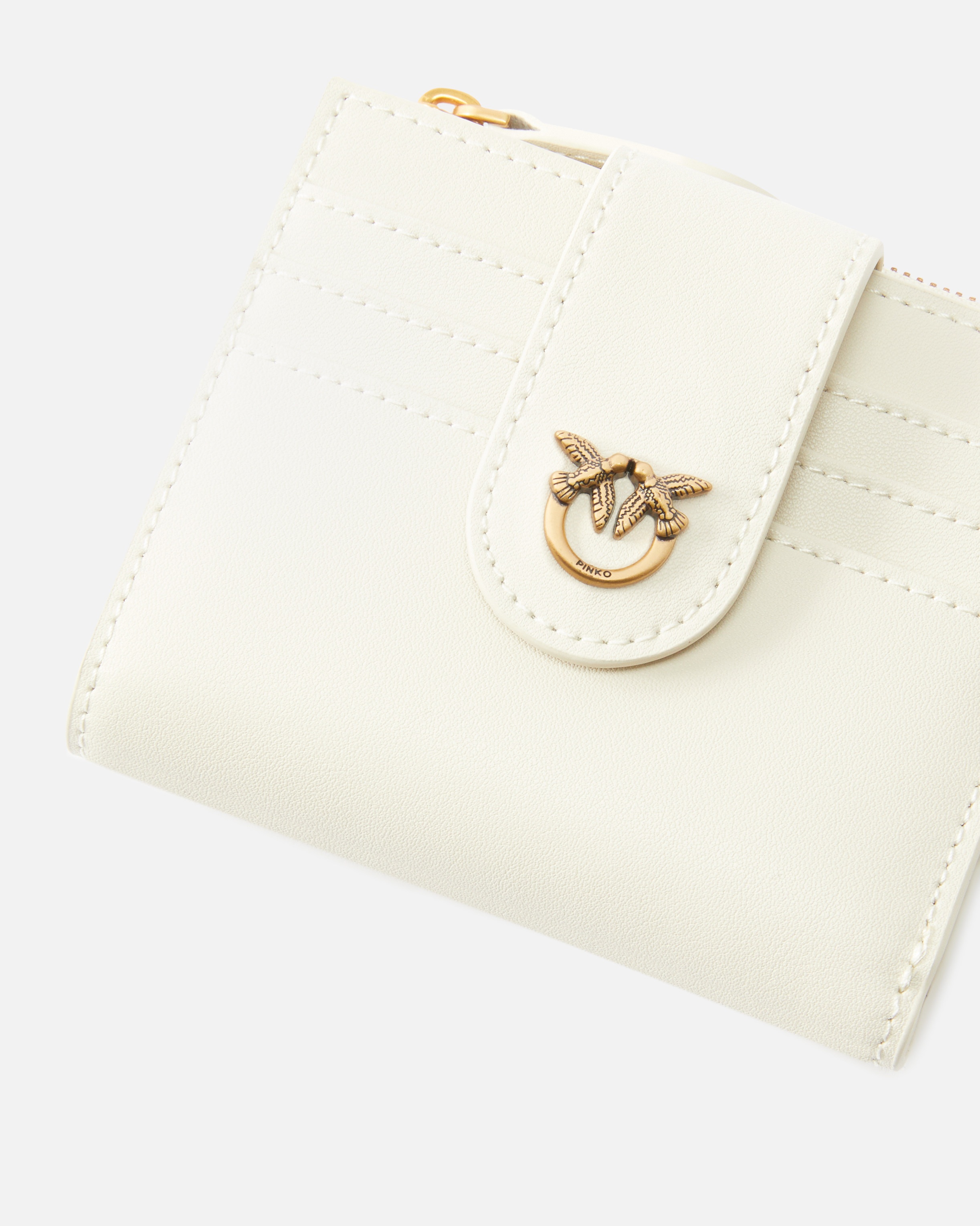 SMALL SMOOTH LEATHER WALLET WITH LOGO - 4