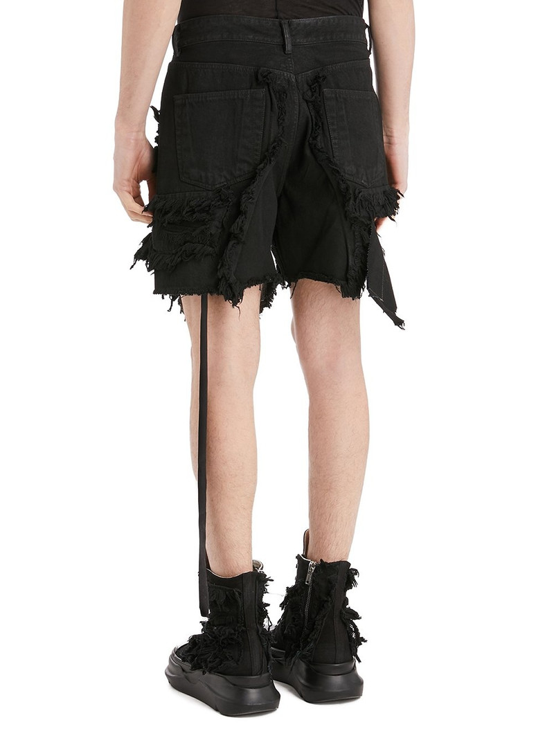 Black Cut-Off Denim Shorts 3