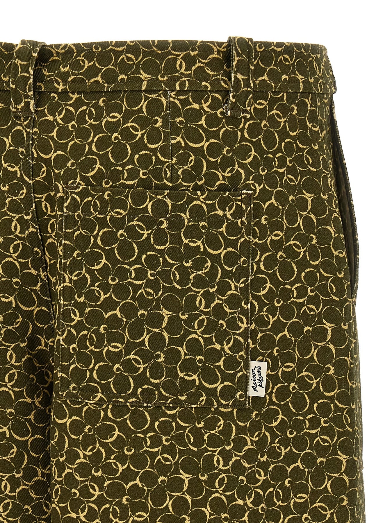 Floral Print Bermuda Shorts Bermuda, Short Green - 4