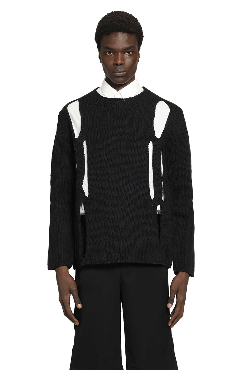 Cut-out Sweater In Poly Cotton Knit 1