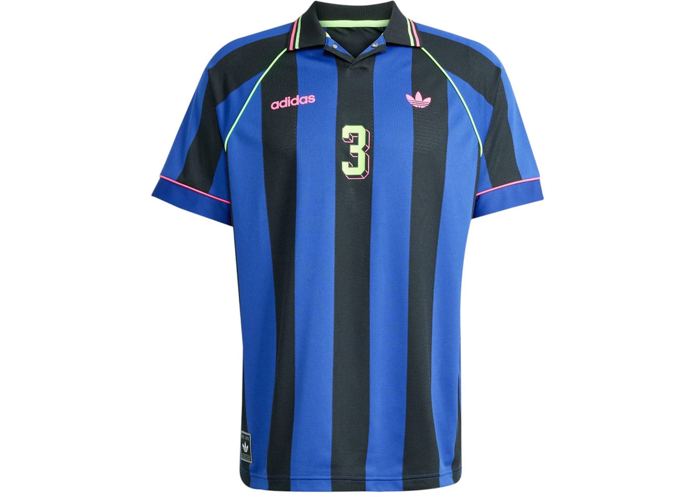 adidas Jacquard Stripe Jersey Semi Lucid Blue Black - 1