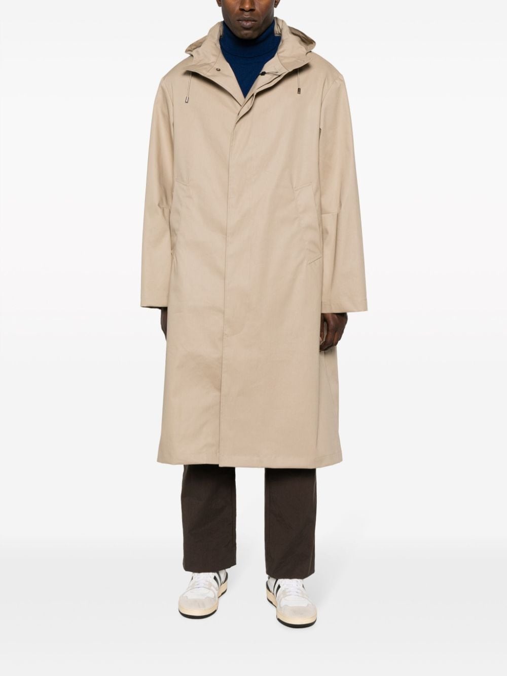 Wolfson hooded trench coat - 2