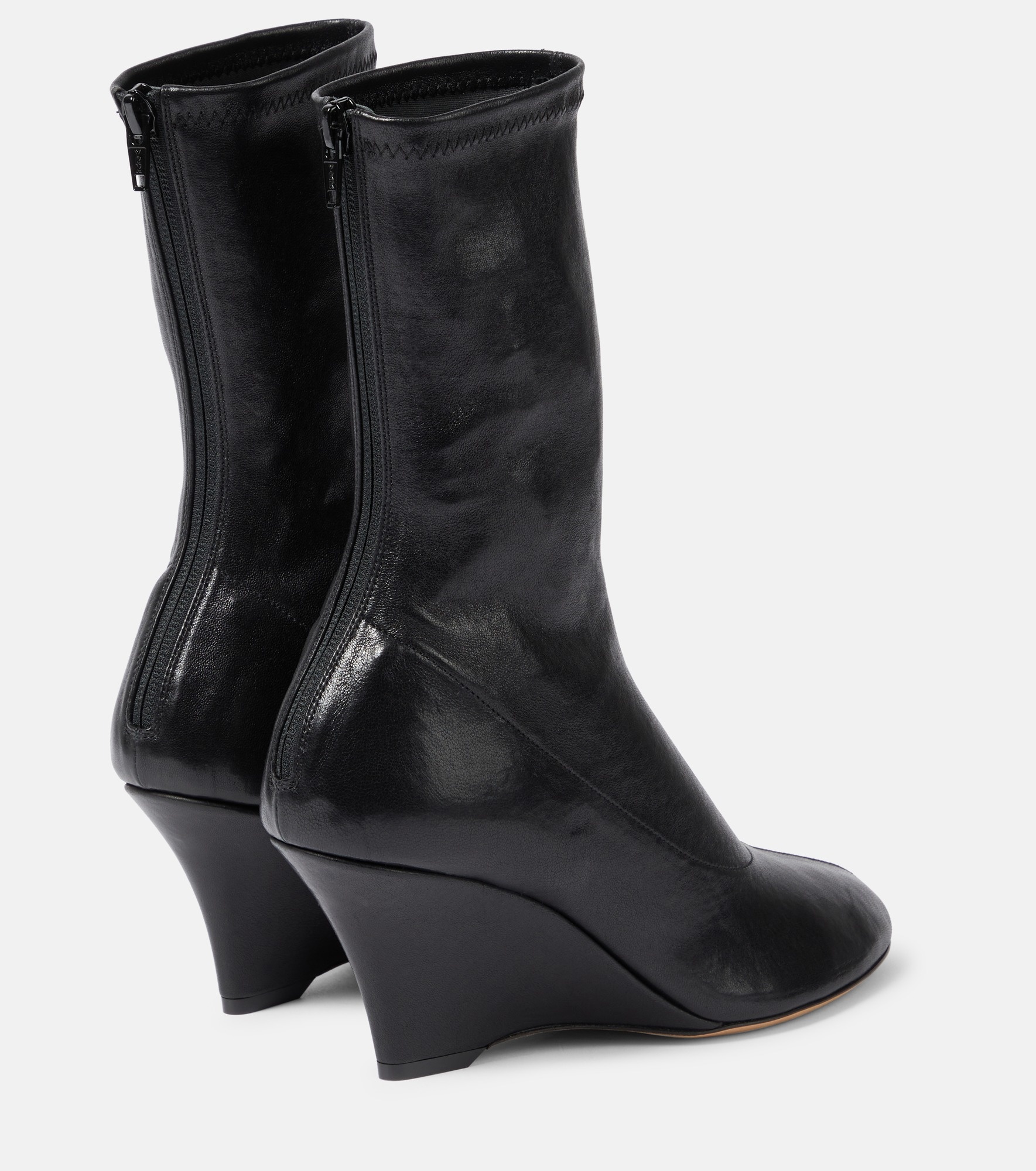 Apollo wedge leather ankle boots - 3