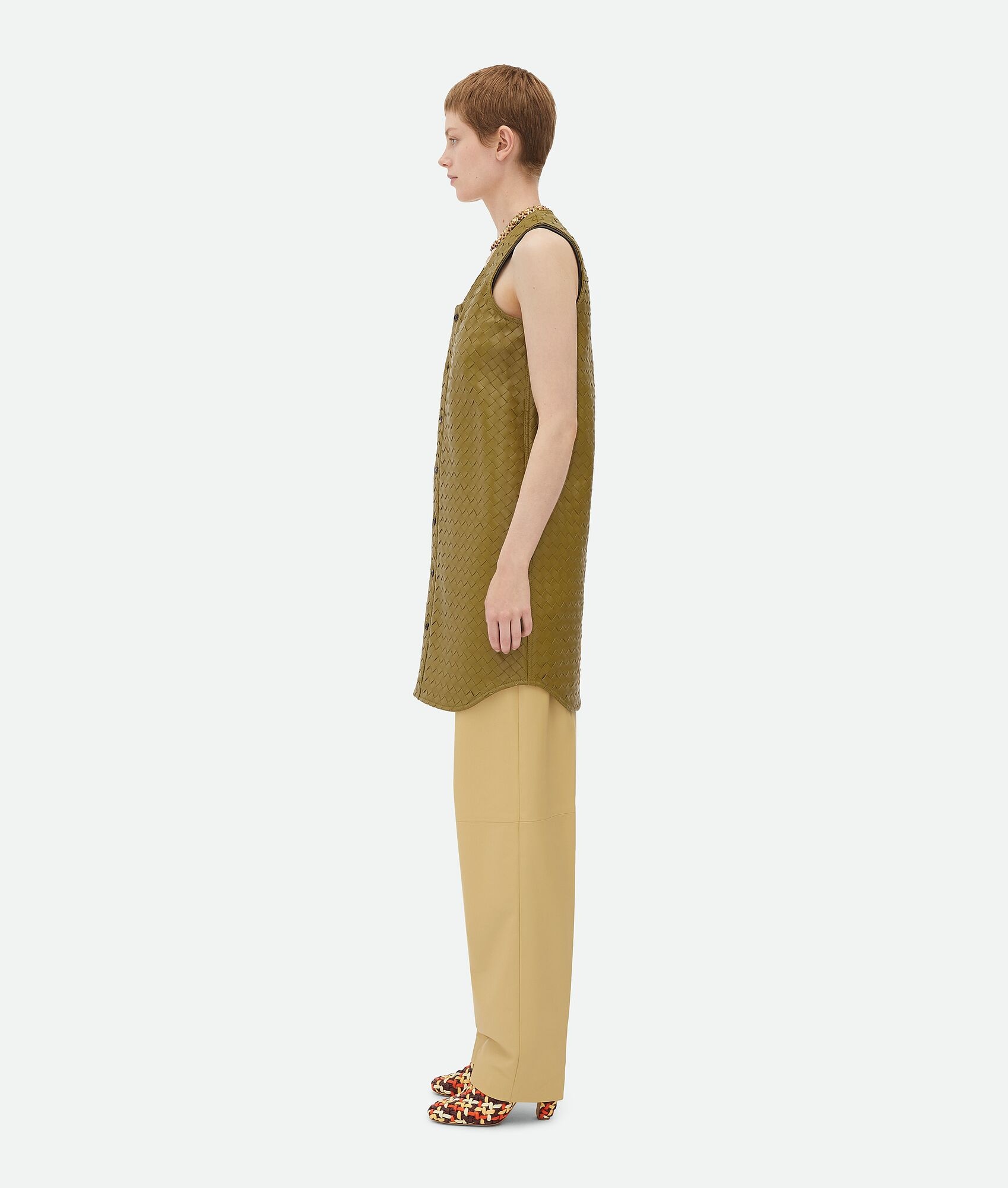 Intrecciato Leather Dress - 3