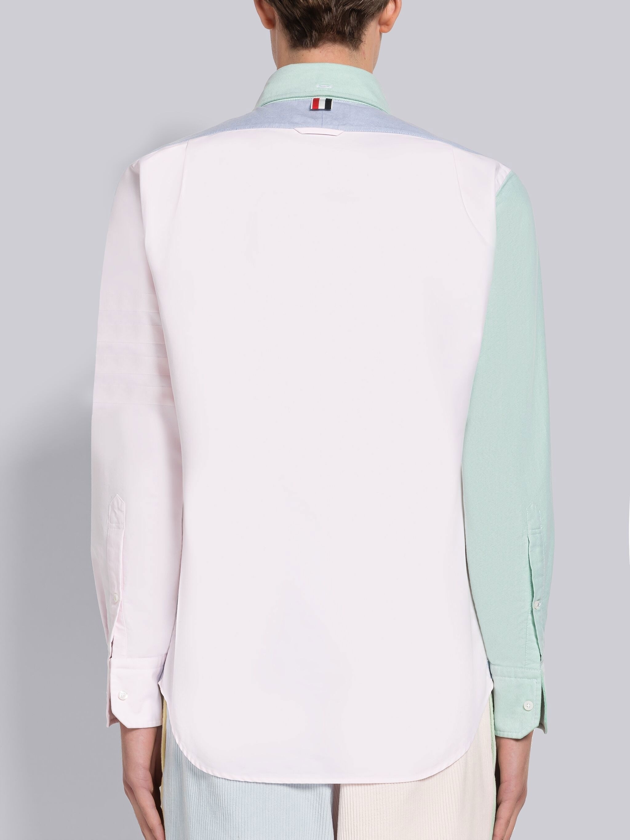 FUN-MIX OXFORD SATIN WEAVE 4-BAR STRAIGHT FIT SHIRT - 4