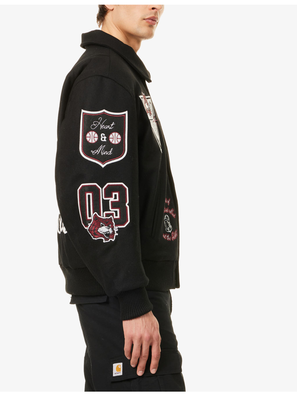 Alumni Embroidered Padded Wool-Blend Varsity Jacket - 3