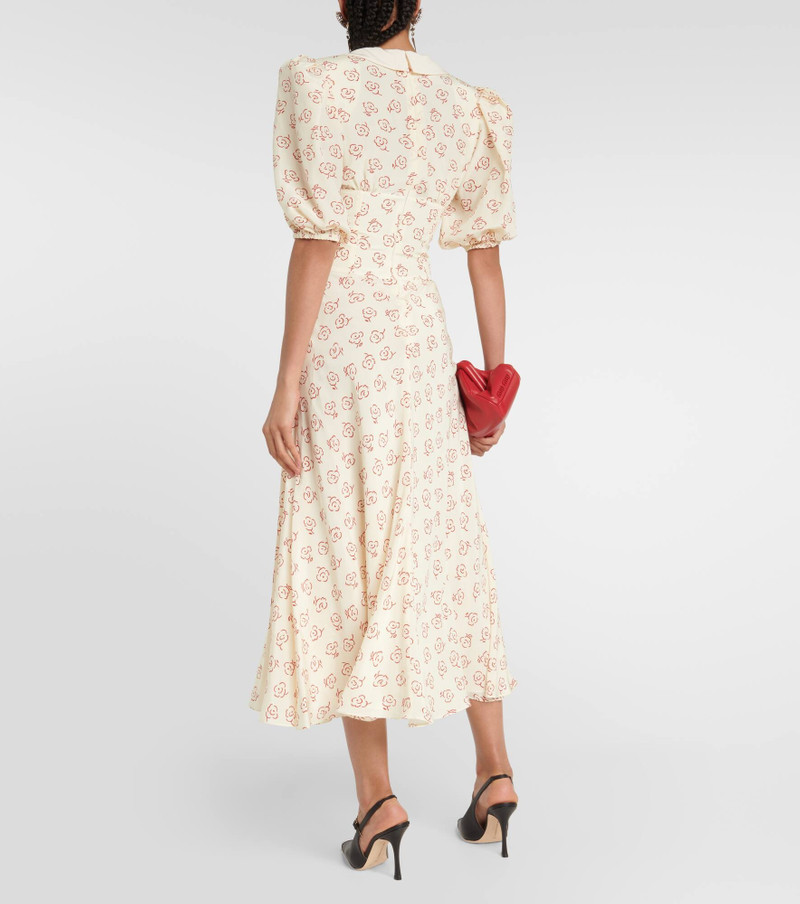 Floral silk midi dress 3