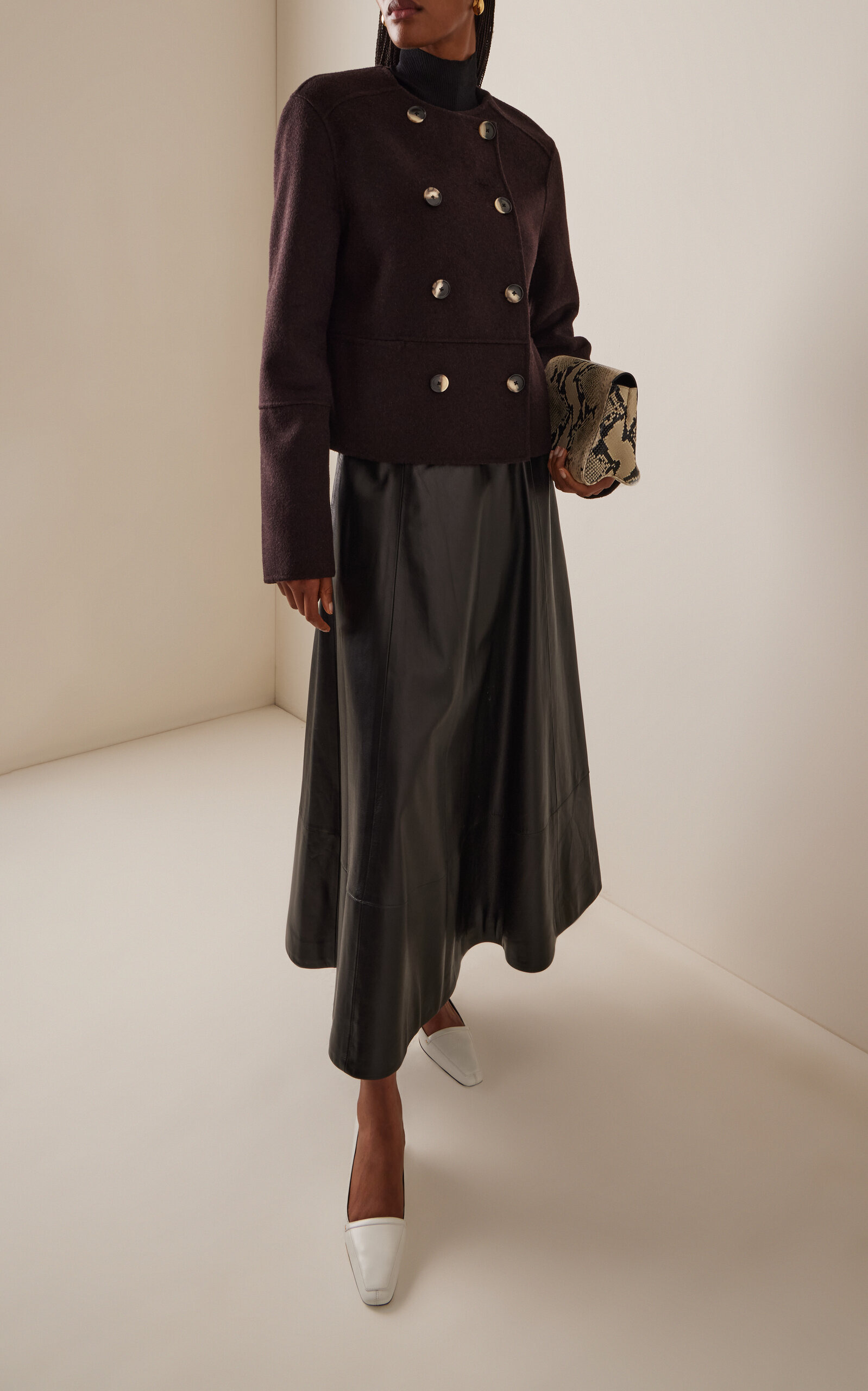 Courtney Double-Faced Wool-Cashmere Jacket brown - 2