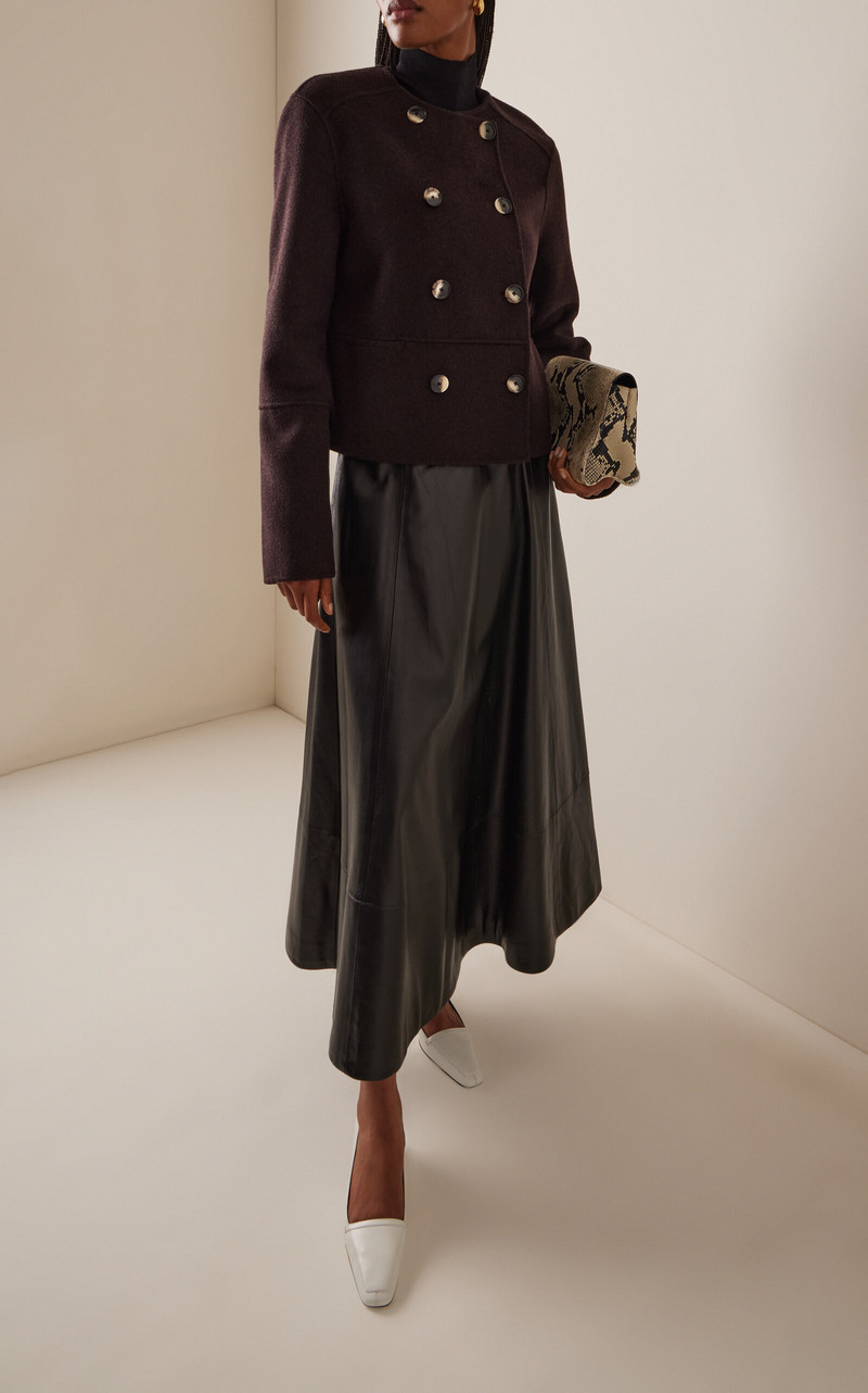 Proenza Schouler Courtney Double-Faced Wool-Cashmere Jacket brown outlook