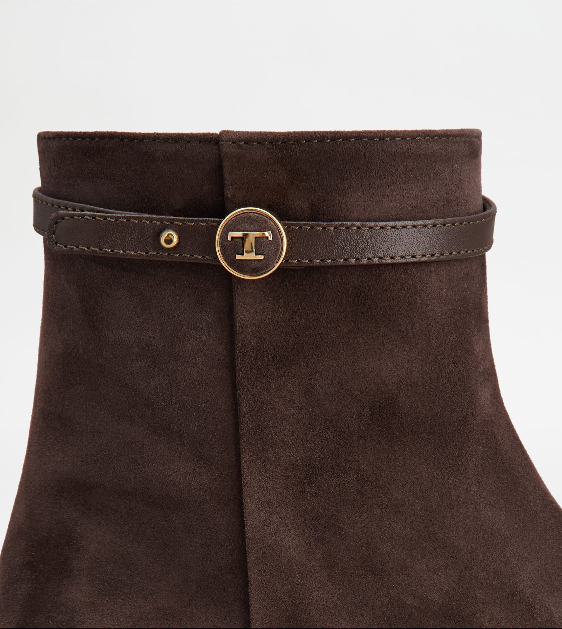 ANKLE BOOTS IN SUEDE - BROWN - 5