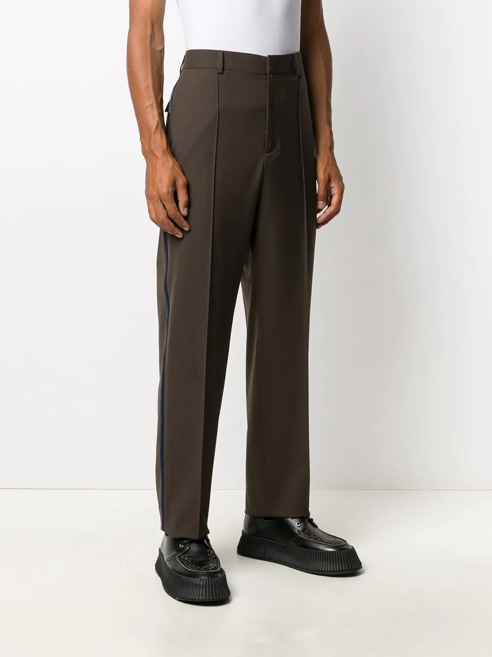 logo-trim trousers - 3