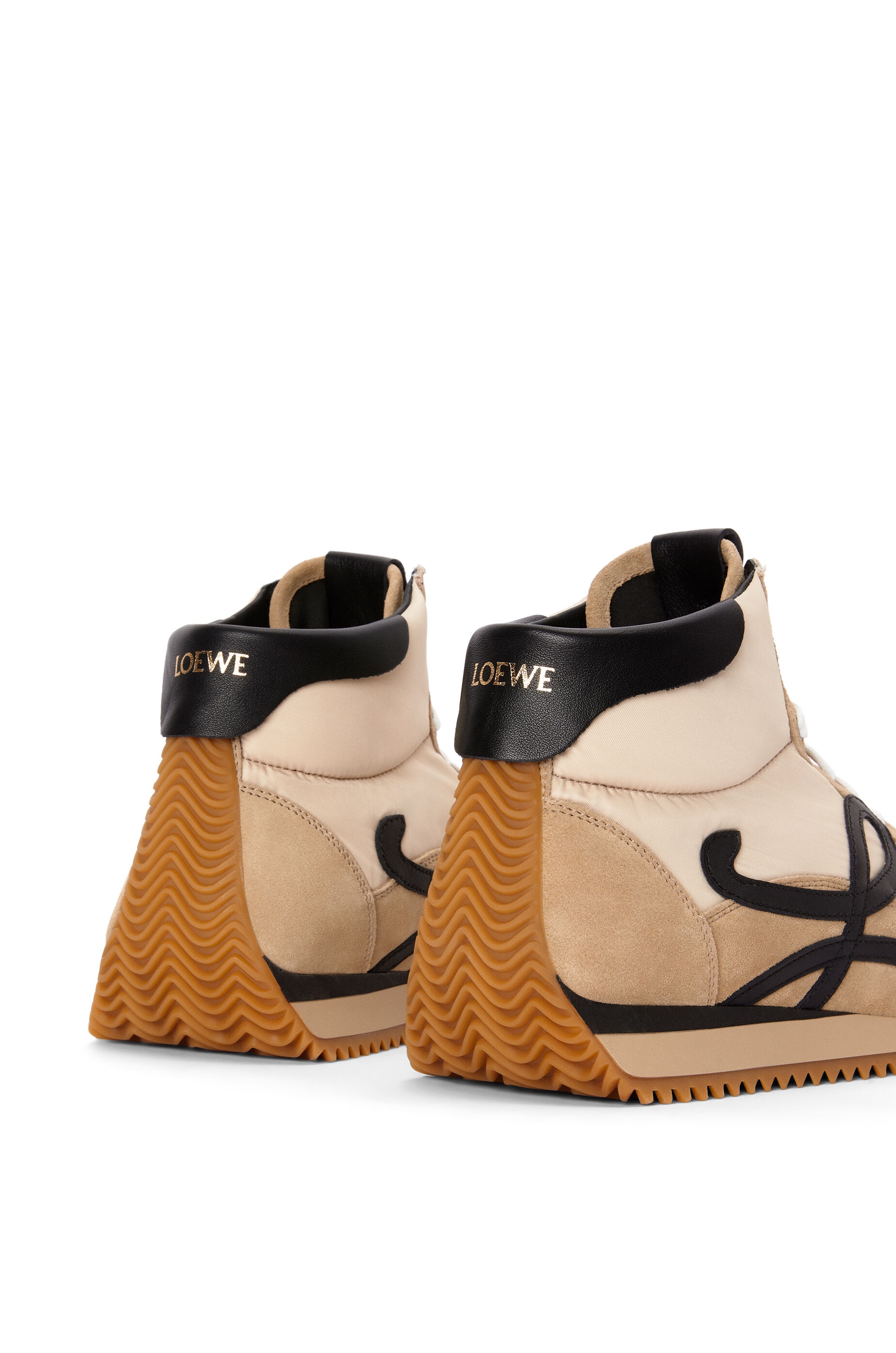 High top Flow runner in nylon and suede - 4