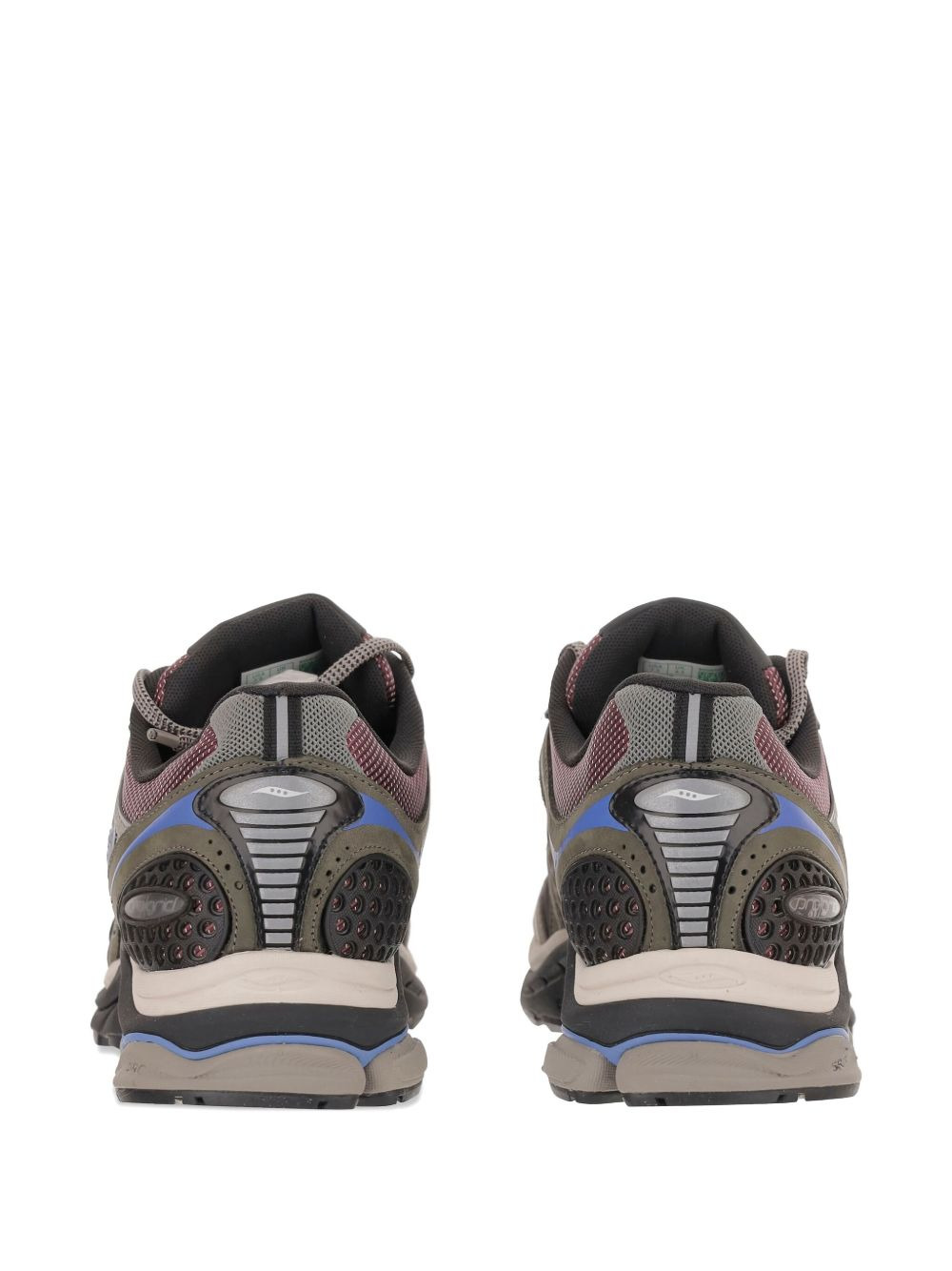 low-top leather sneakers - 3