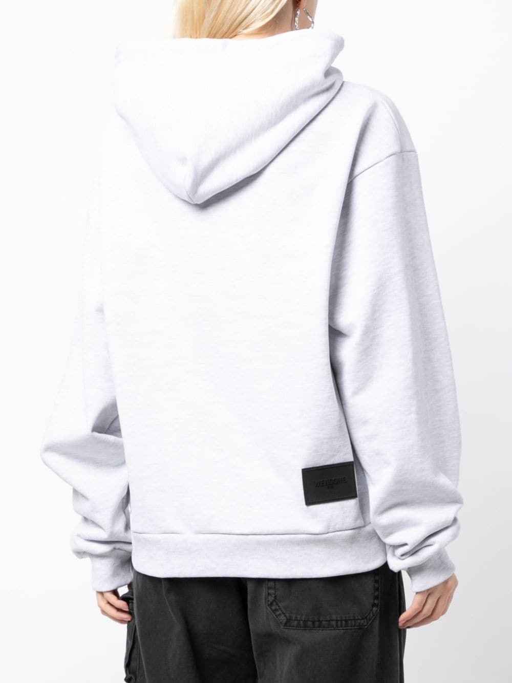 logo-print drawstring hoodie - 4