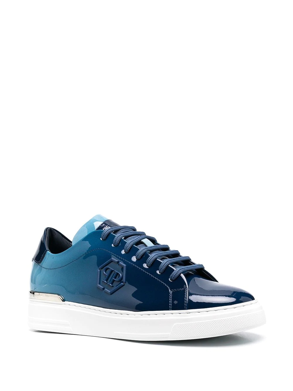 Hexagon high-shine low-top sneakers - 2