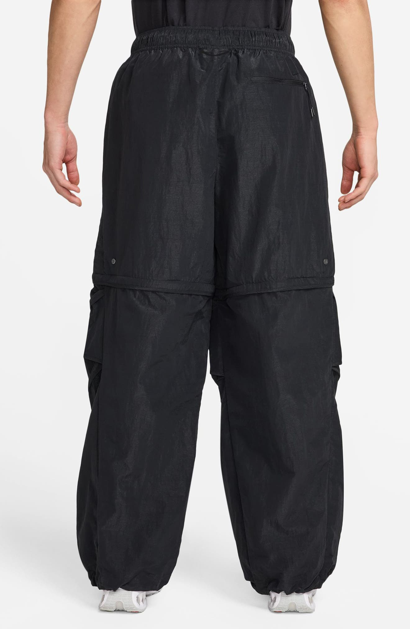 Nike Tech Woven Convertible Oversized Pants in Black/Anthracite/Black at Nordstrom - 3
