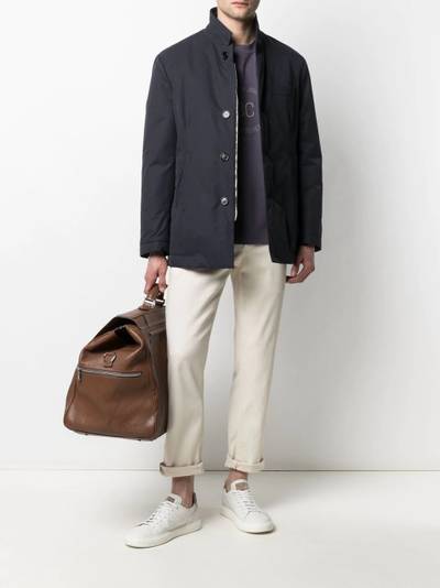 Brunello Cucinelli cotton single-breasted coat outlook