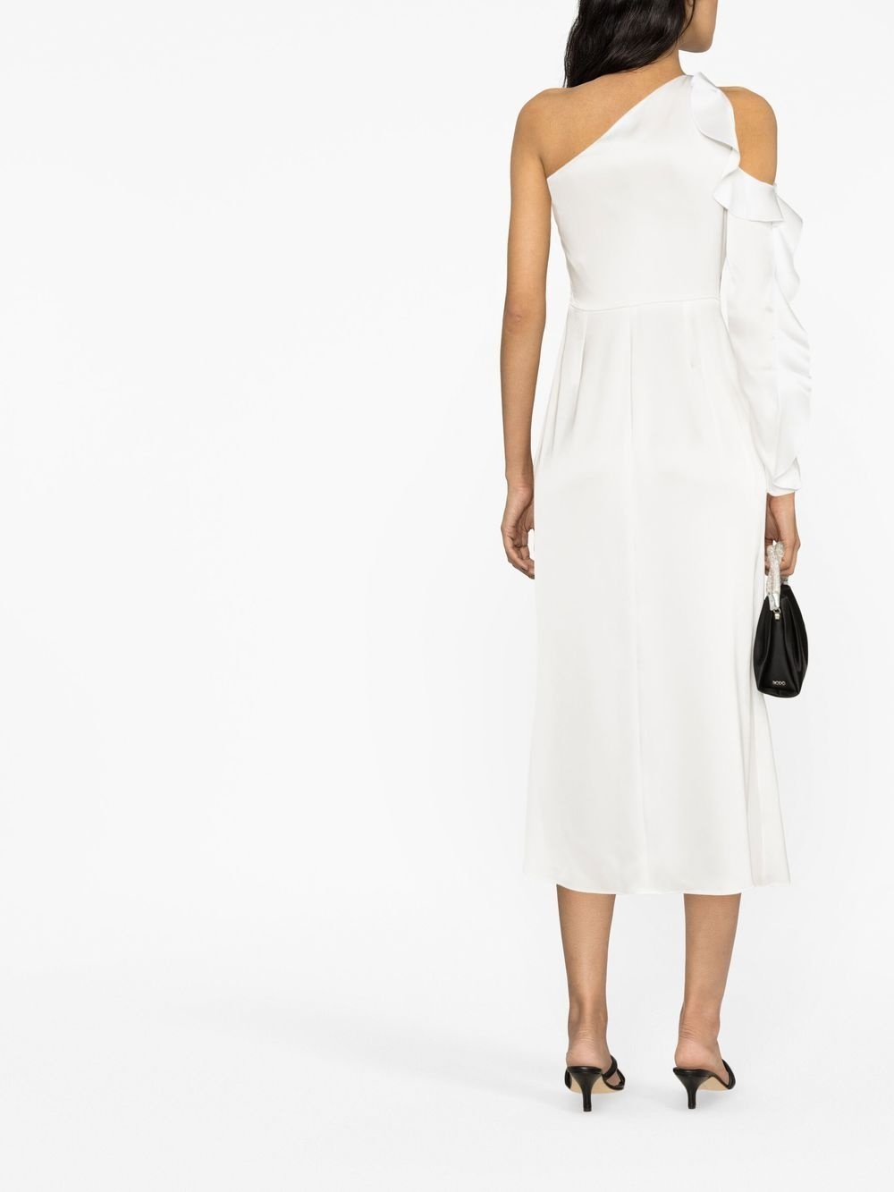 one-shoulder ruffled dress - 4