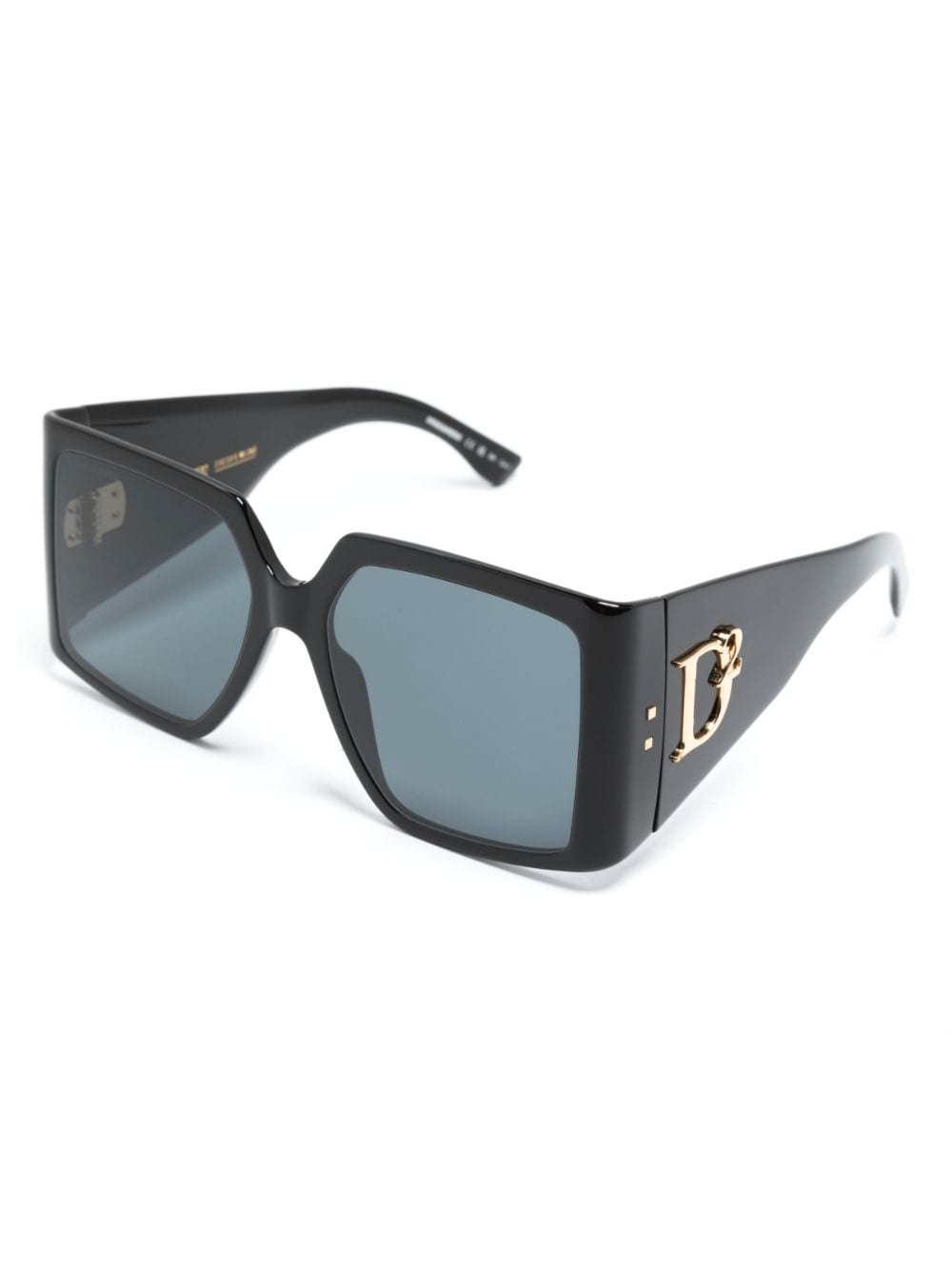 embossed-logo oversized-frame sunglasses - 2