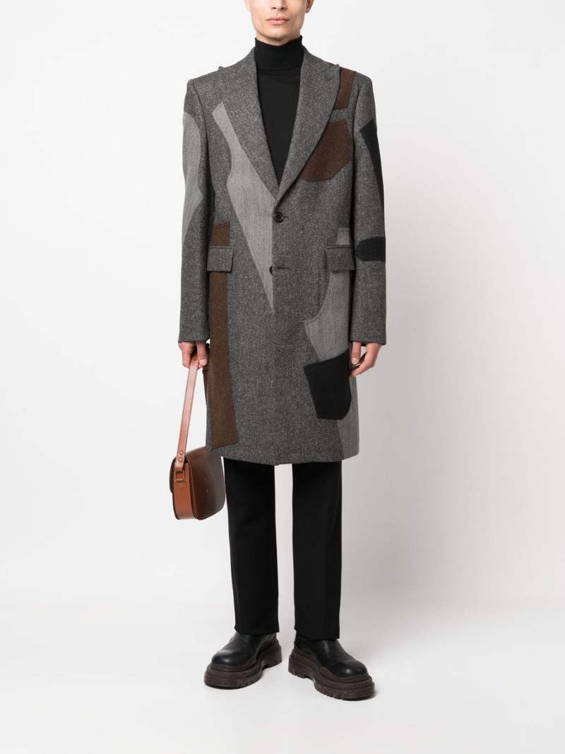 Moschino panelled single-breasted trench coat outlook