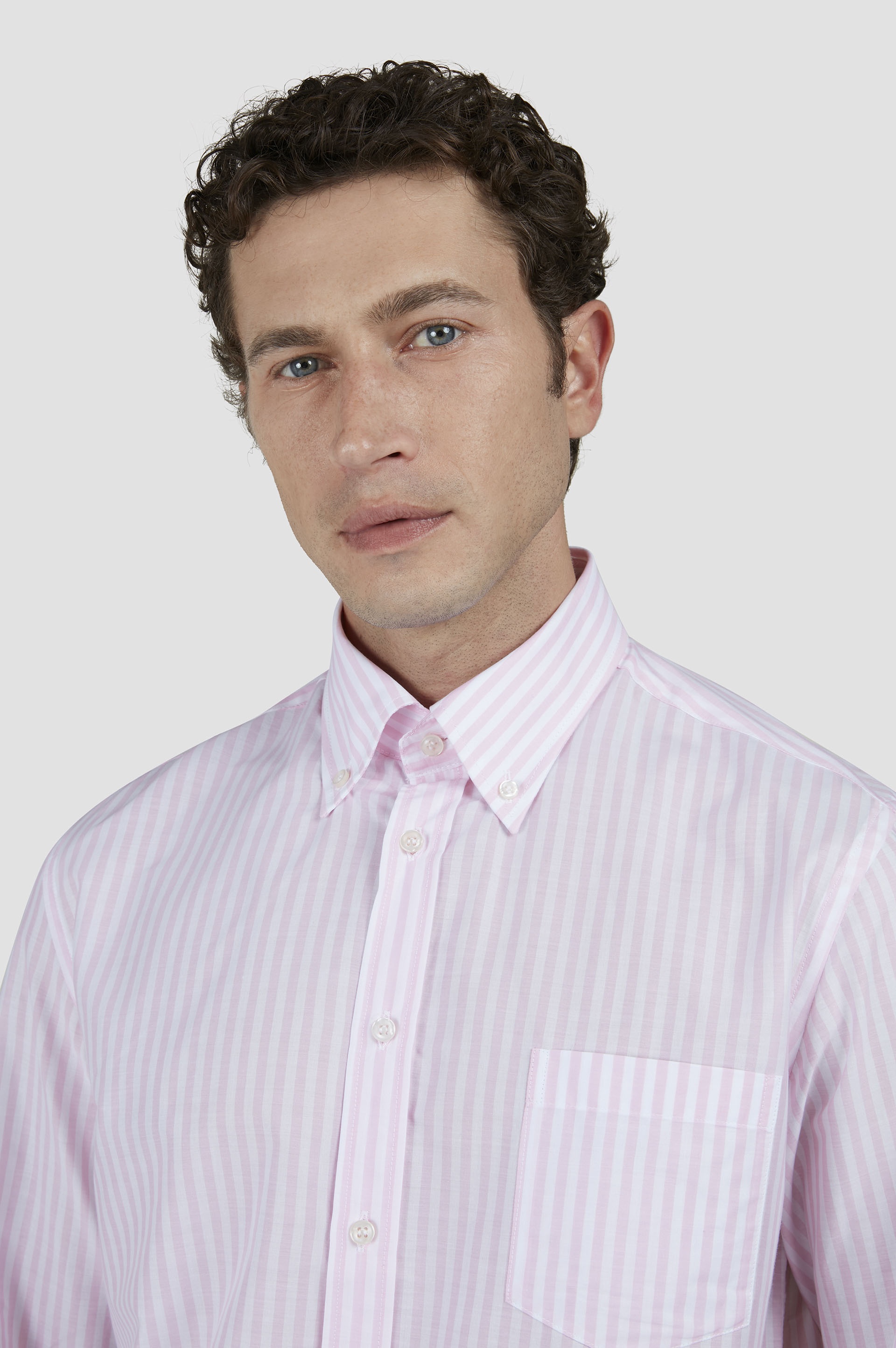 COTTON SHIRT WITH STRIPED PATTERN - 4